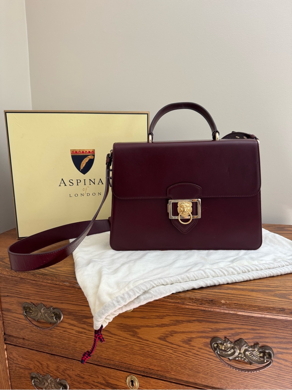 Aspinal of London Large Lion Lansdowne Bag